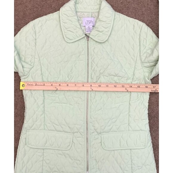Ann Taylor LOFT Jacket Womens 0 Quilted Military Barn Chore Zip-Up Windbreaker - Picture 5 of 10